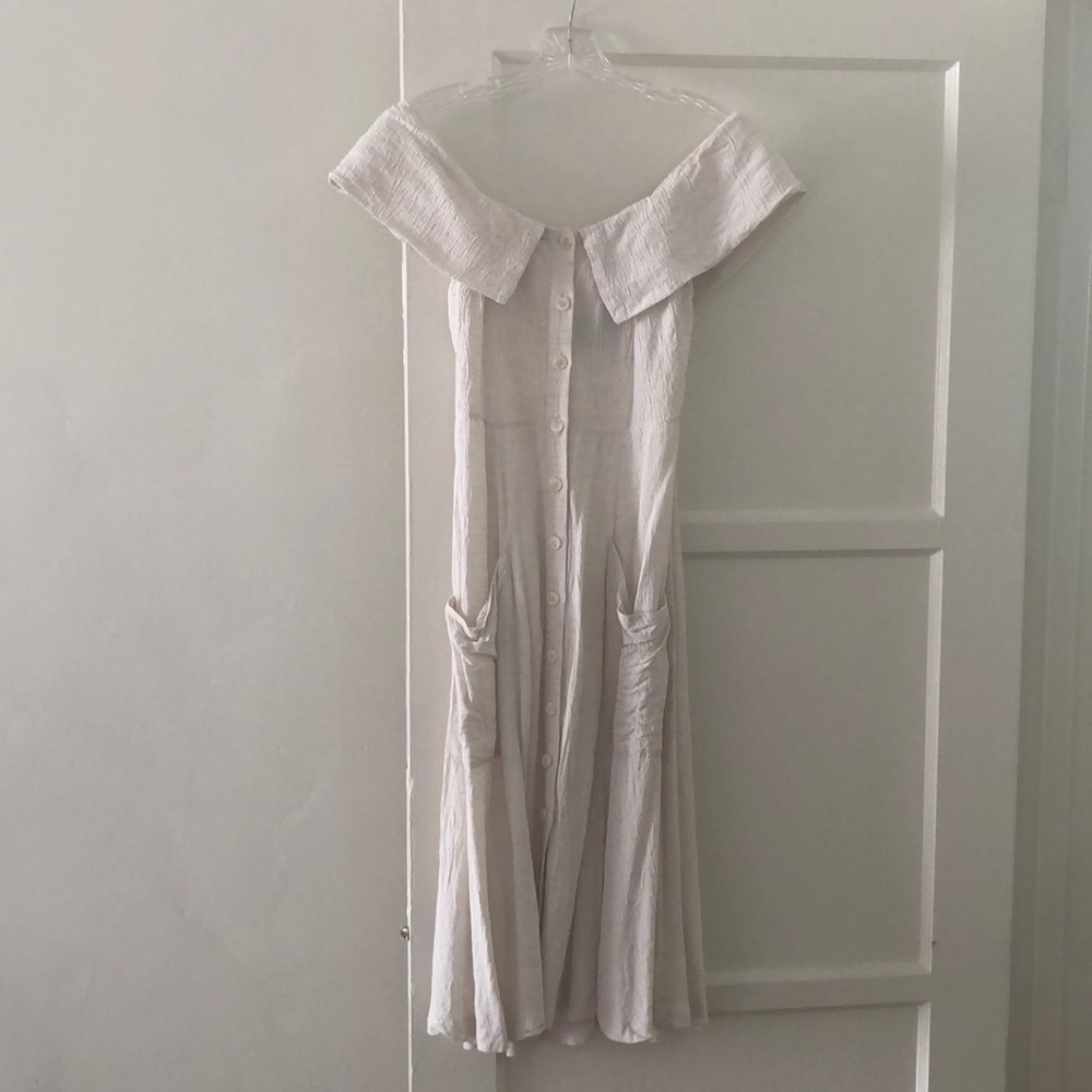 Reformation Off Shoulder Midi Dress-6